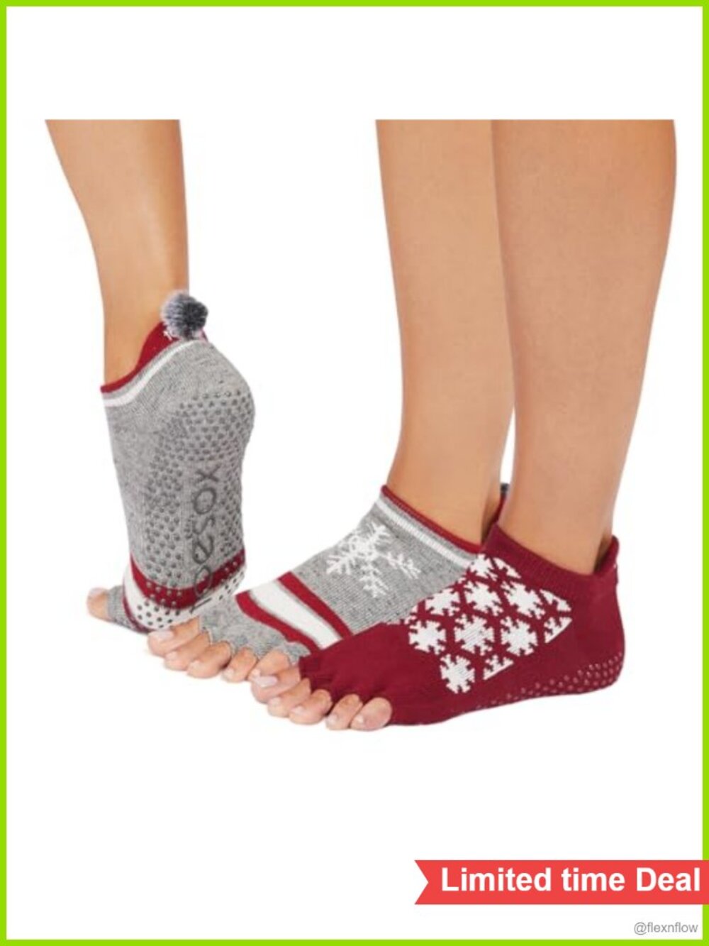 Low Rise Half Toe Grip Socks Non-Slip Pilates Yoga Barre Dance